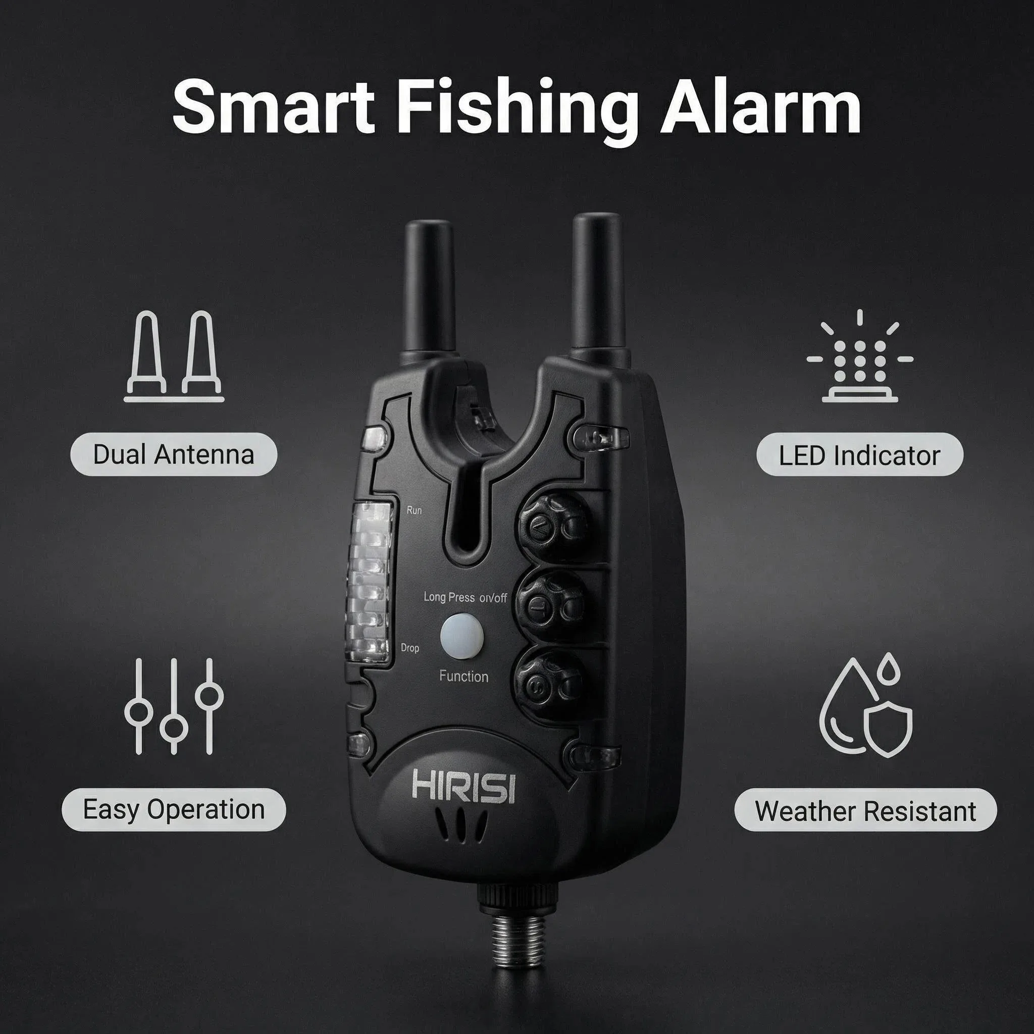 Indicador LED y alertas auditivas
