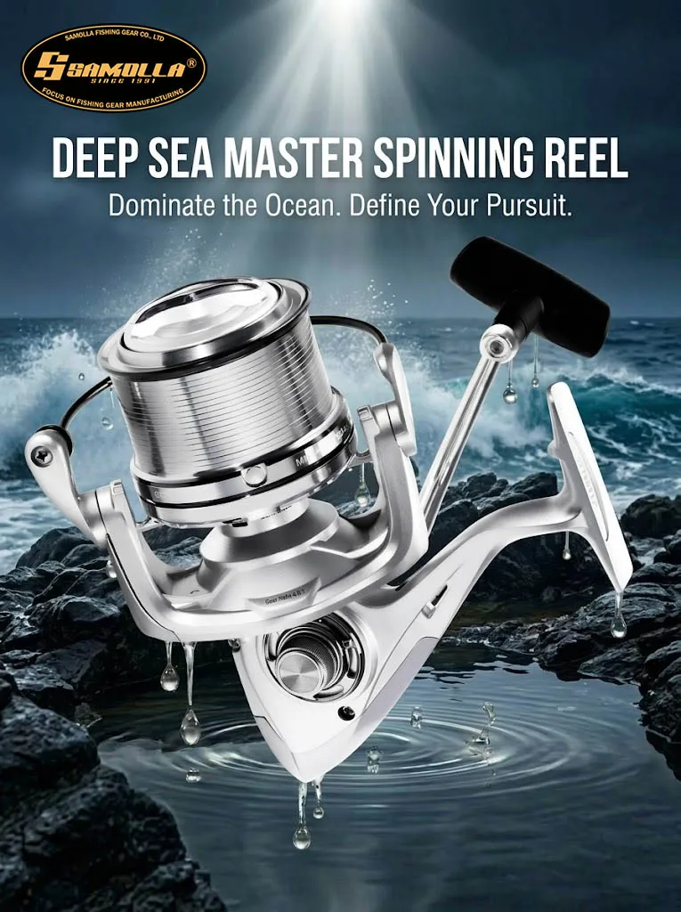 Carrete SAMOLLA para spinning en contexto de pesca