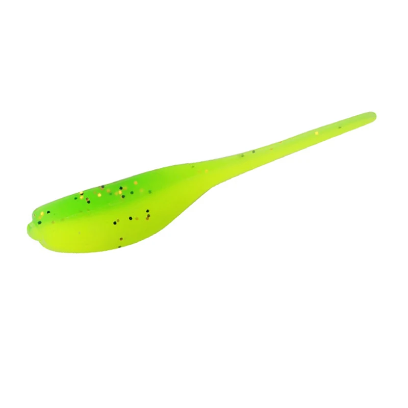 Señuelo de pesca cola aguja doble color – cebo silicona gusano wobbler - imagen 2