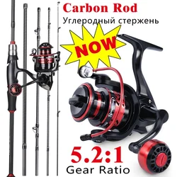 Sougayilang Kit Spinning 6 Tramos – Carrete 1.8:1 + Caña 2.1m