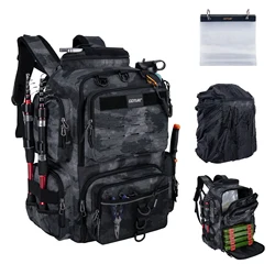Mochila de pesca Goture 900D resistente al agua con cajas y cañas
