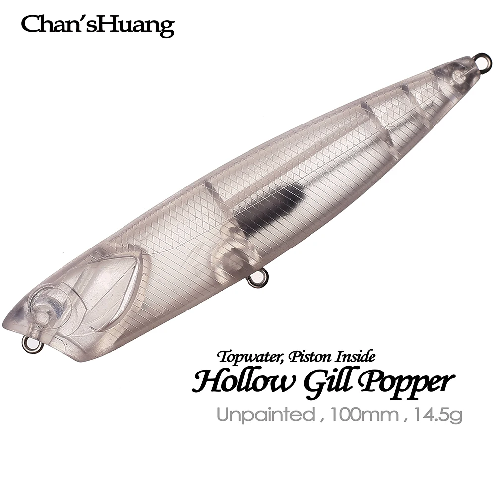Chan'sHuang Popper Hueco Sin Pintar – Señuelo eficaz para Spinning - imagen 3
