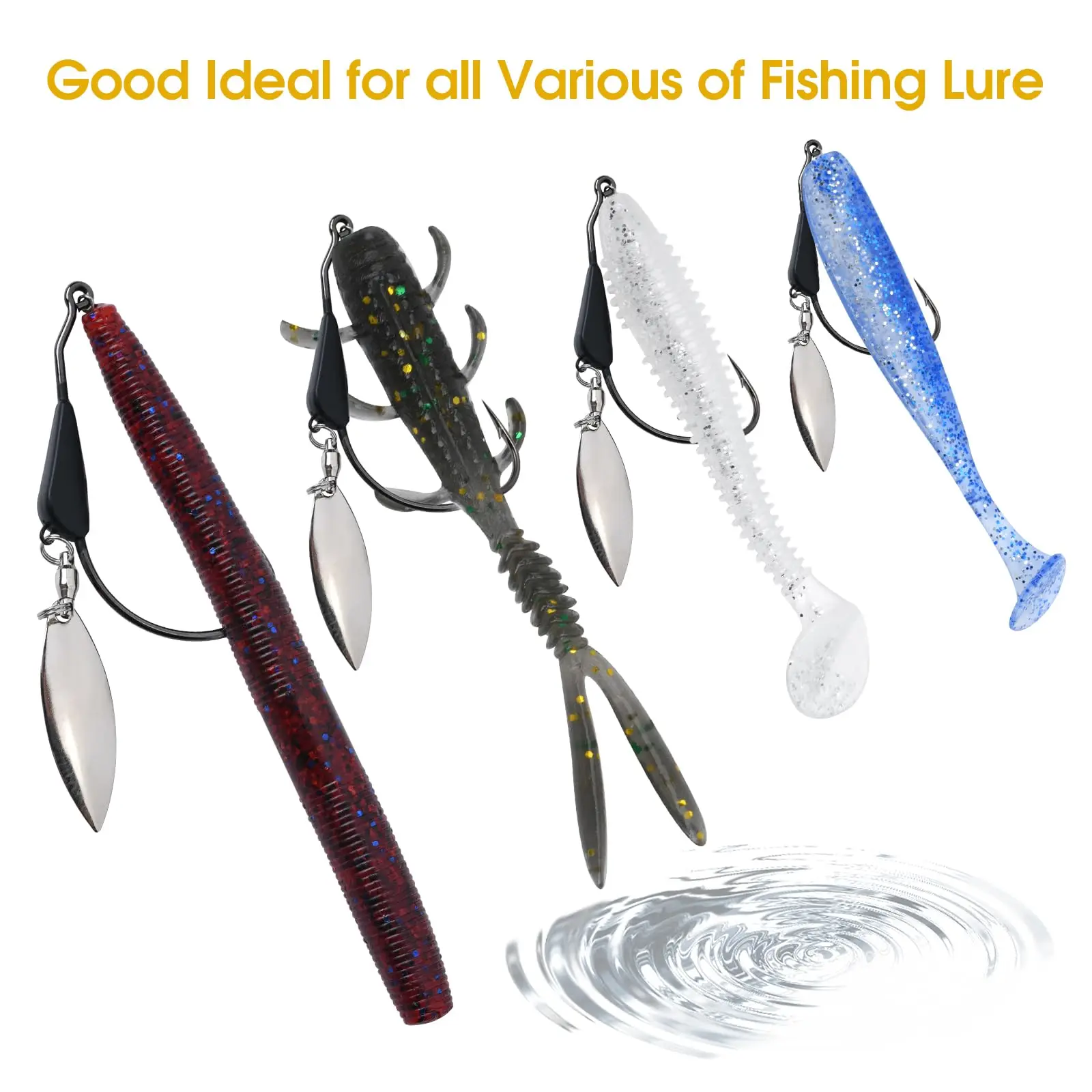 Goture Anzuelos Jig Head mar con cuchilla giratoria y púas anchas - imagen 5