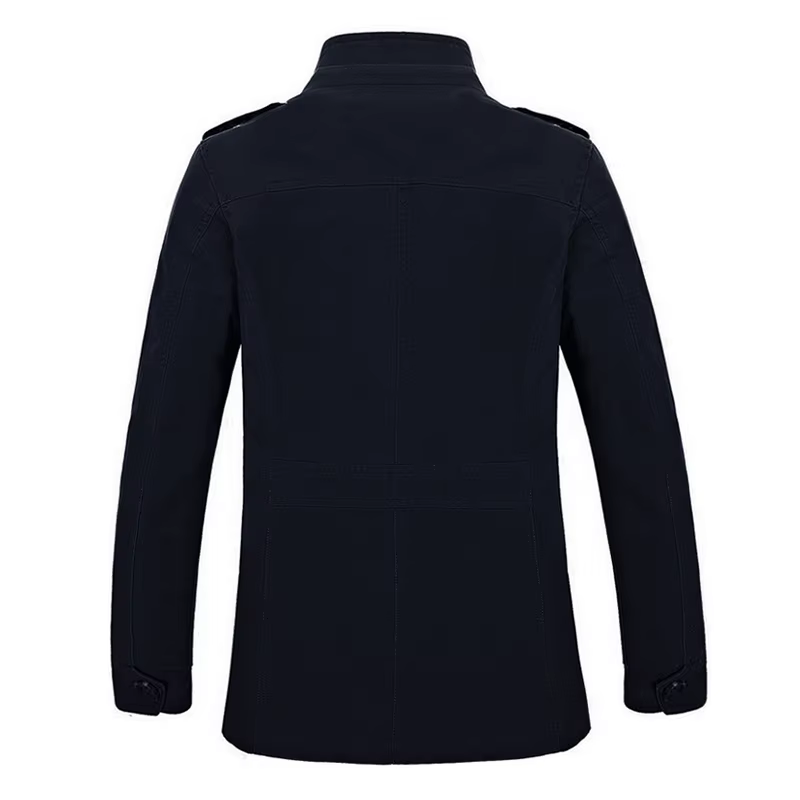Gabardina larga hombre talla grande en algodón — abrigo casual - imagen 3
