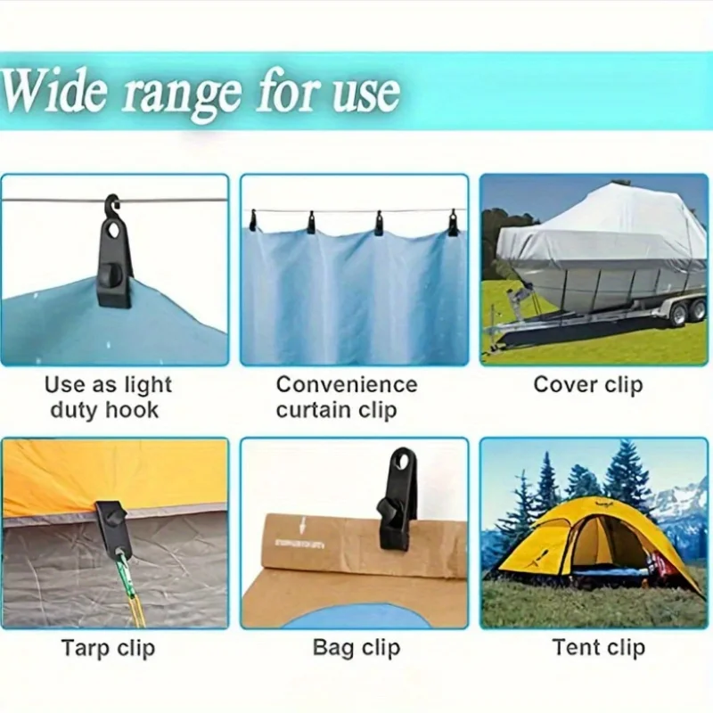 Kit accesorios para tienda de campaña: clips, sujeciones y cuerdas elásticas - imagen 5