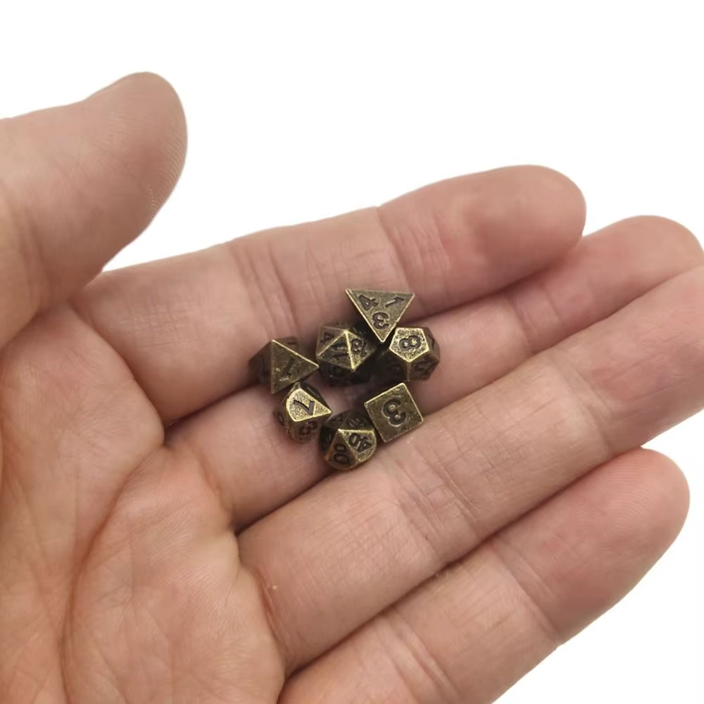 Dados poliédricos de Kirsite metálico para juegos de rol - imagen 2