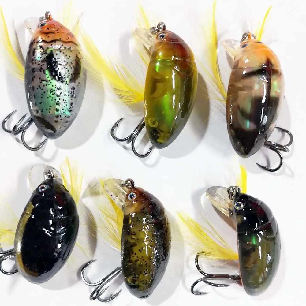 Señuelos Topwater Wobblers imitación mariquita para carpa y lubina - imagen 4