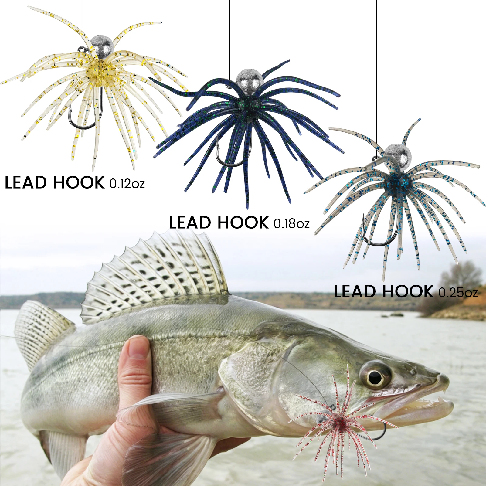 Cebo vinilo erizo flotante con anzuelo jig FREE FISHER