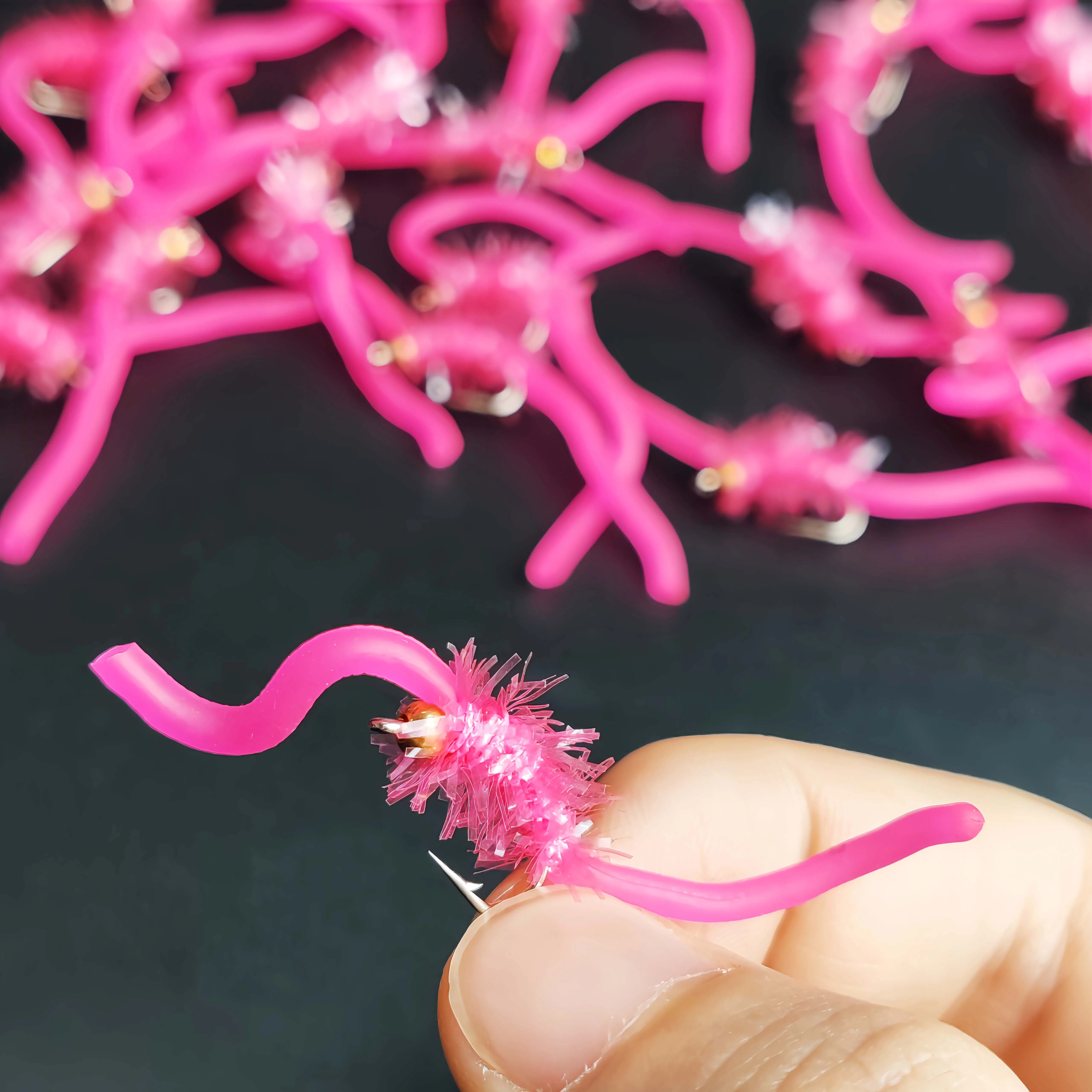 Mosca húmeda Squirmy Wormy San Juan para trucha – gusano