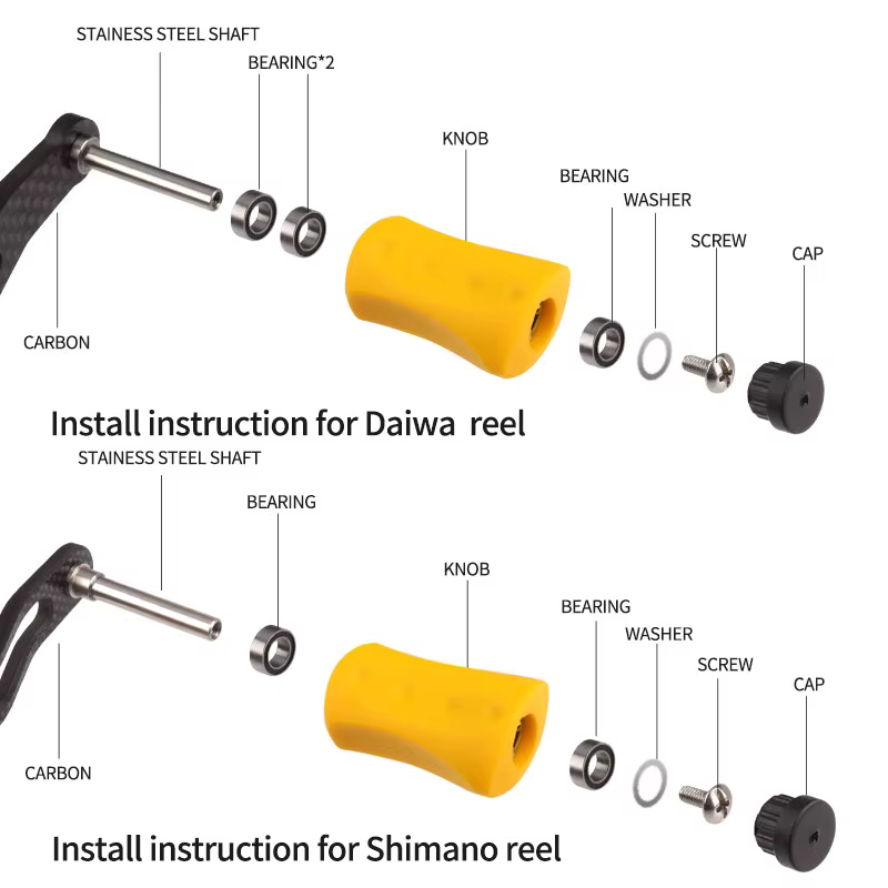 Perilla de goma para mango carrete pesca – Recambio - imagen 5