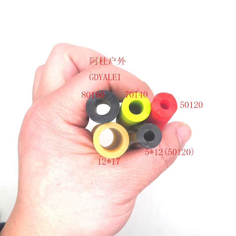 Detalle del tubo de látex mostrando dimensiones