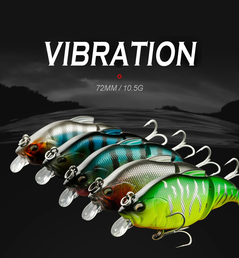 Detalle del señuelo articulado