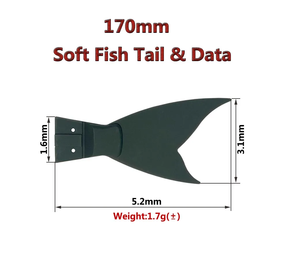 Cola de repuesto Gaint articulada 170mm – Silicona japonesa resistente - imagen 5