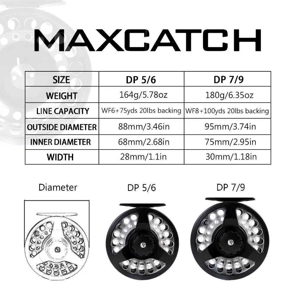 Carrete Mosca Maximumcatch DP – Marco Aluminio Cambio Rápido - imagen 3