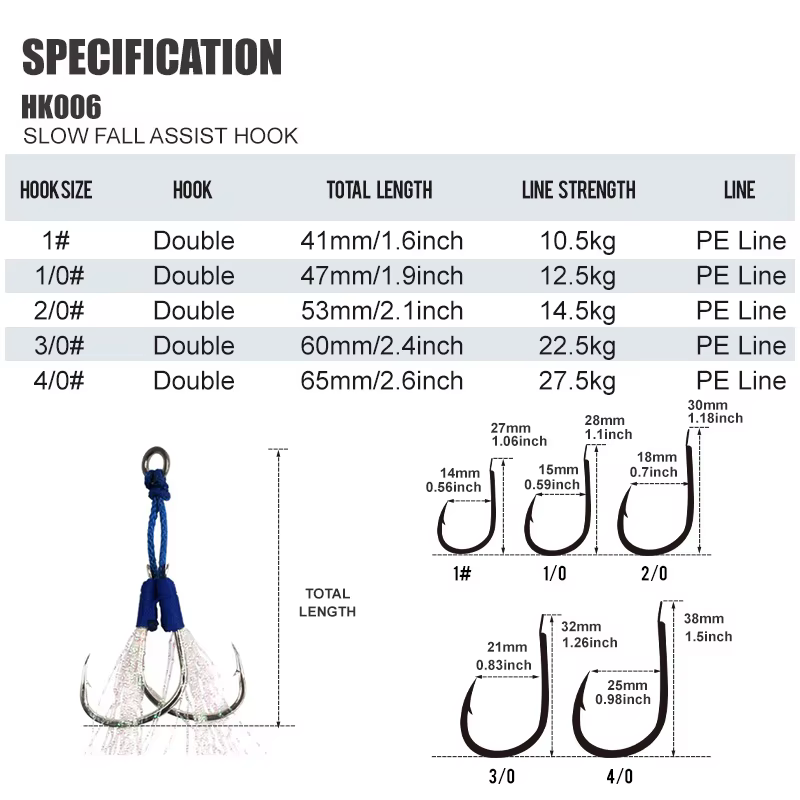 Teaser HK006 Anzuelo Doble Jig Acero Carbono - imagen 4