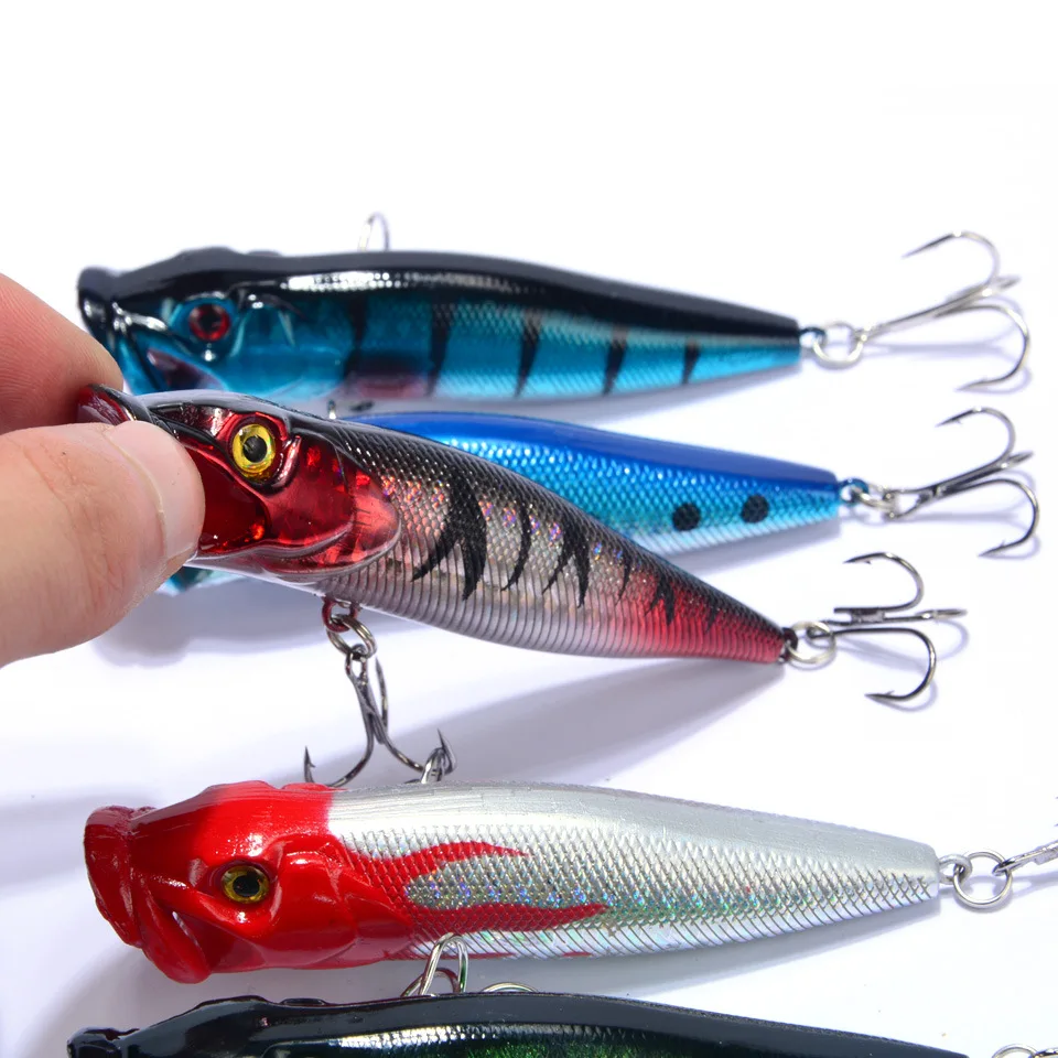 Señuelo Popper de superficie cebo duro para pesca