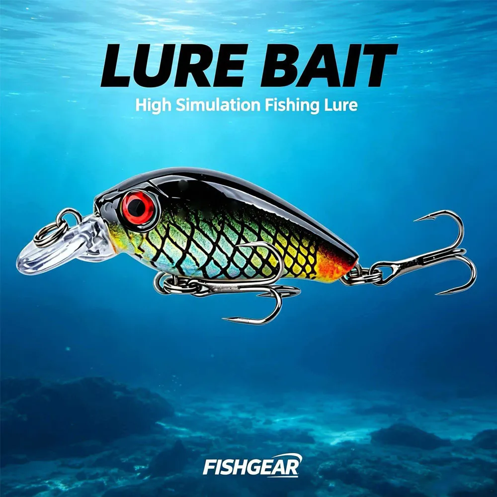 Crankbait flotante de plástico duro para trucha, bass y lucio - imagen 5