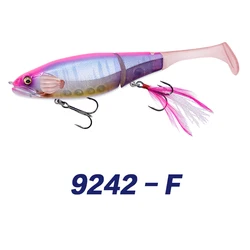 Señuelo Minnow Flotante Articulado con Cola Suave – 160mm