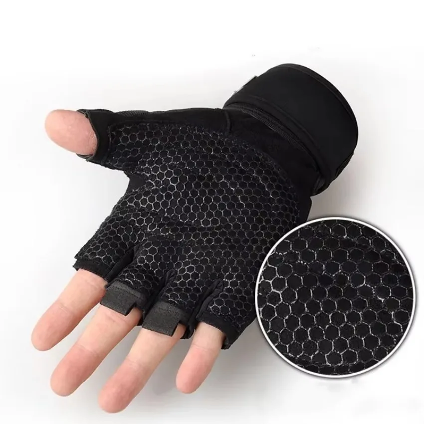 Guantes de levantamiento de pesas para gimnasio con agarre - imagen 5