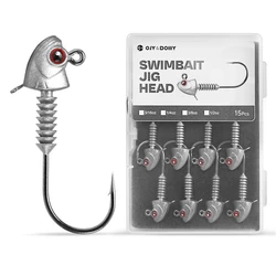 Jig Head Swimbait Ojos 3D antiescape para vinilo de lubina