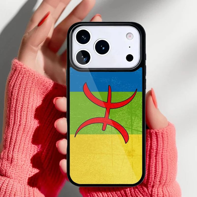 Funda con bandera amazigh bereber vista frontal