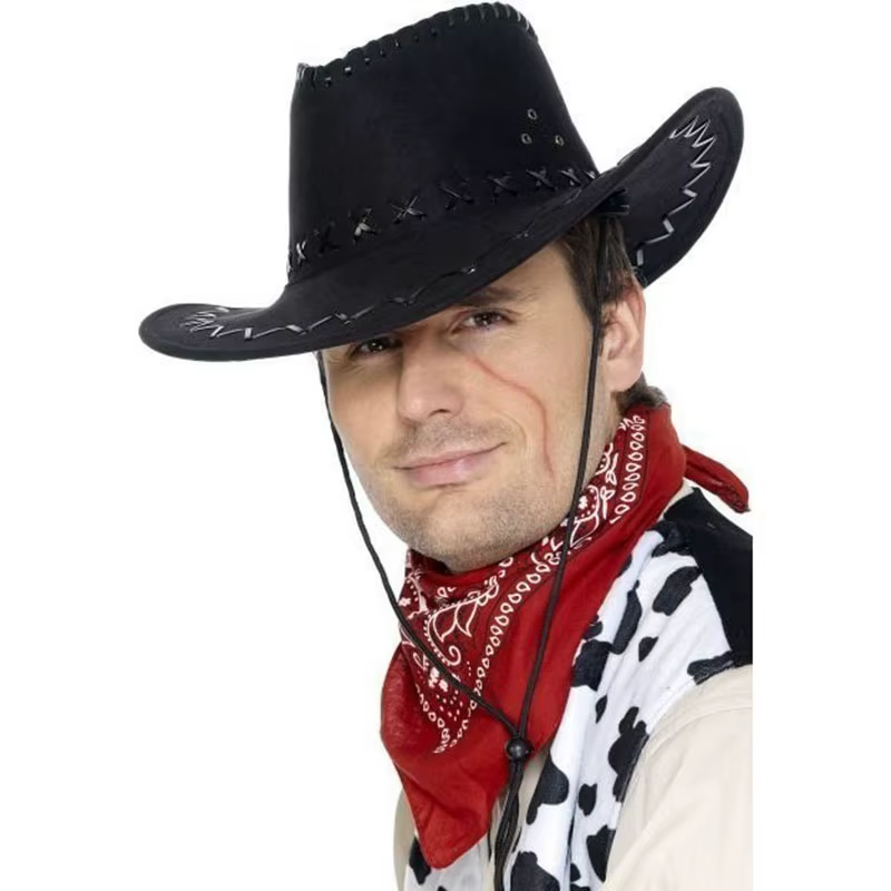 Sombrero Vaquero Western Ala Ancha – Gamuza Artificial Hombre y Mujer