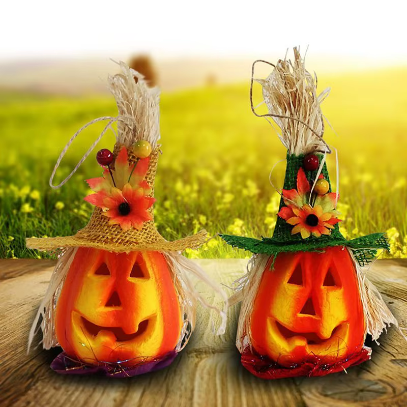 Escena decorativa con la luz de Halloween