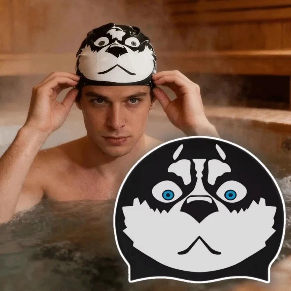 Gorro de natación de silicona elástico para piscina canina - imagen 4