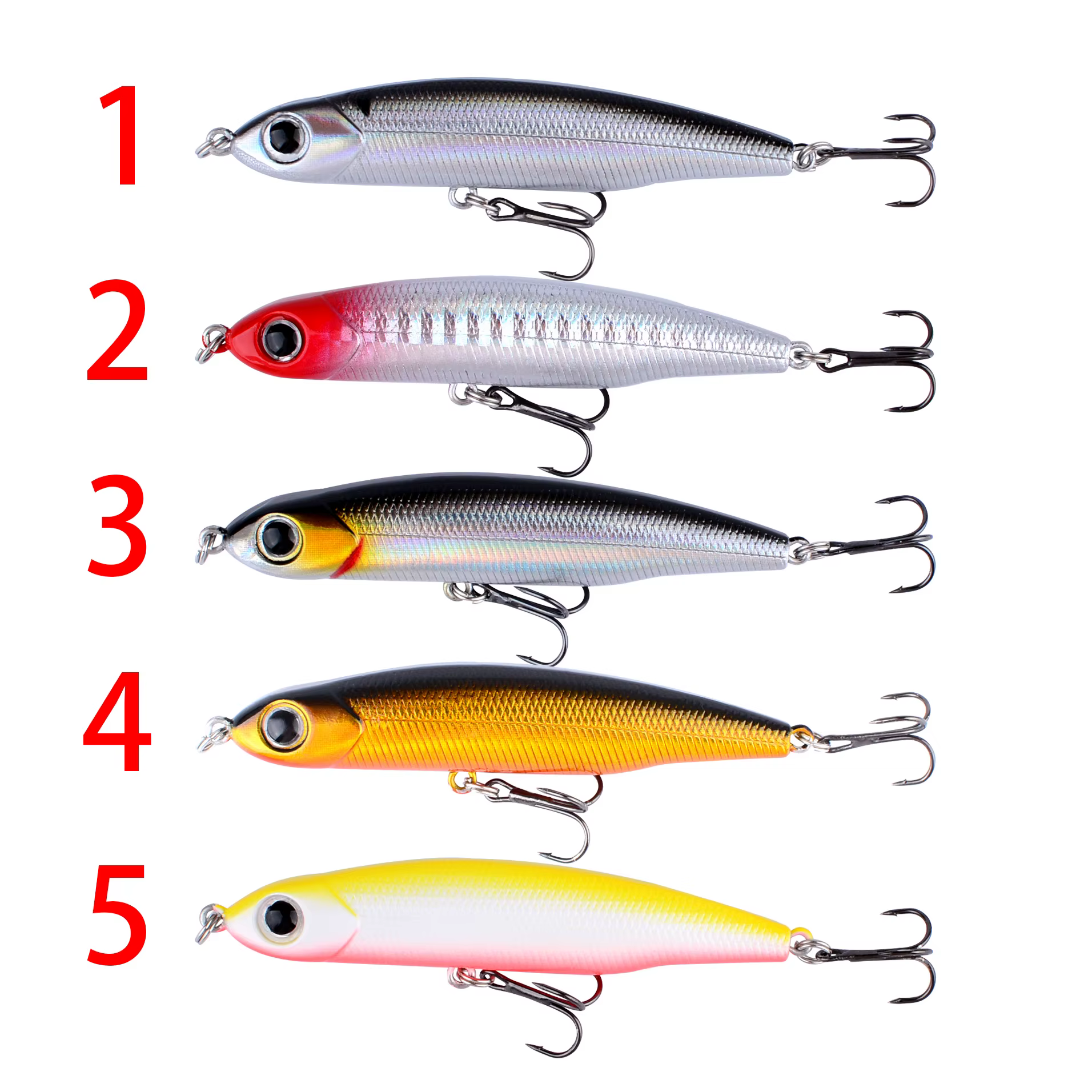 Señuelo lápiz hundiéndose oscilante para pesca de carpa