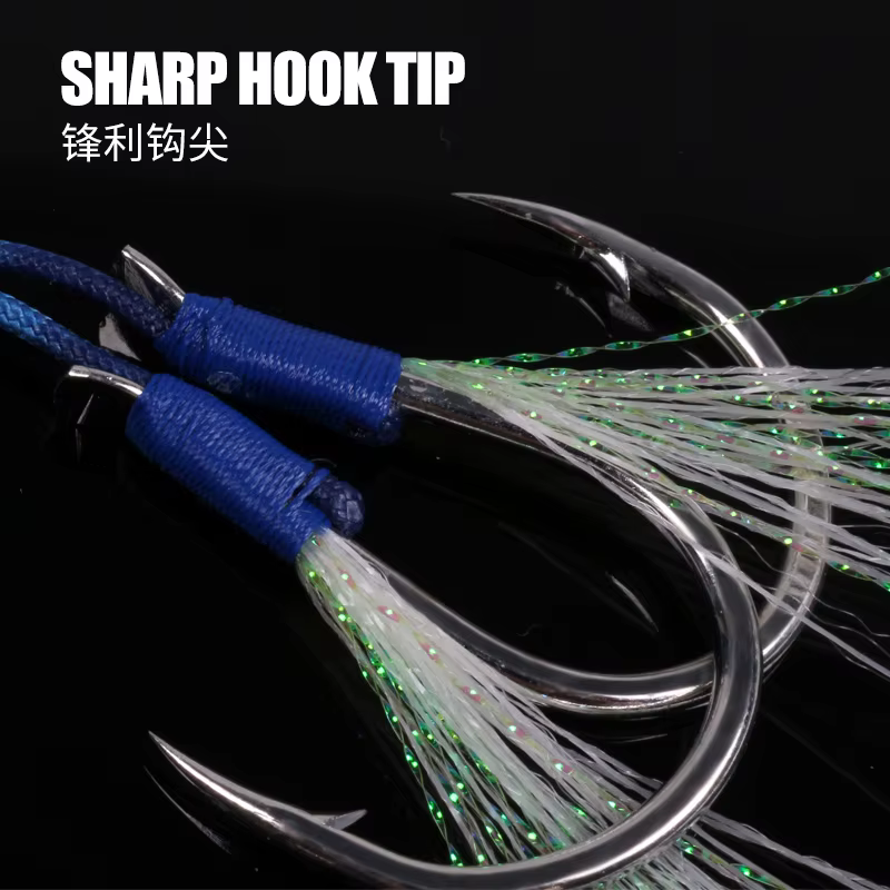 Obsession HK030 – Anzuelos dobles UV para pesca lenta - imagen 2