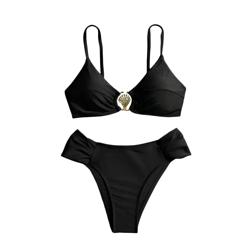 Bikini push-up de cintura alta estilo casual