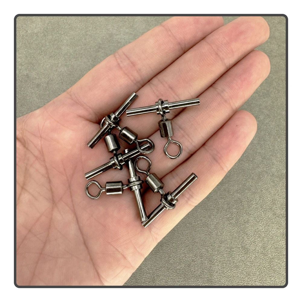 Eslcerilla Giratoria de 3 Pasos – Conector de Línea para Pesca - imagen 4