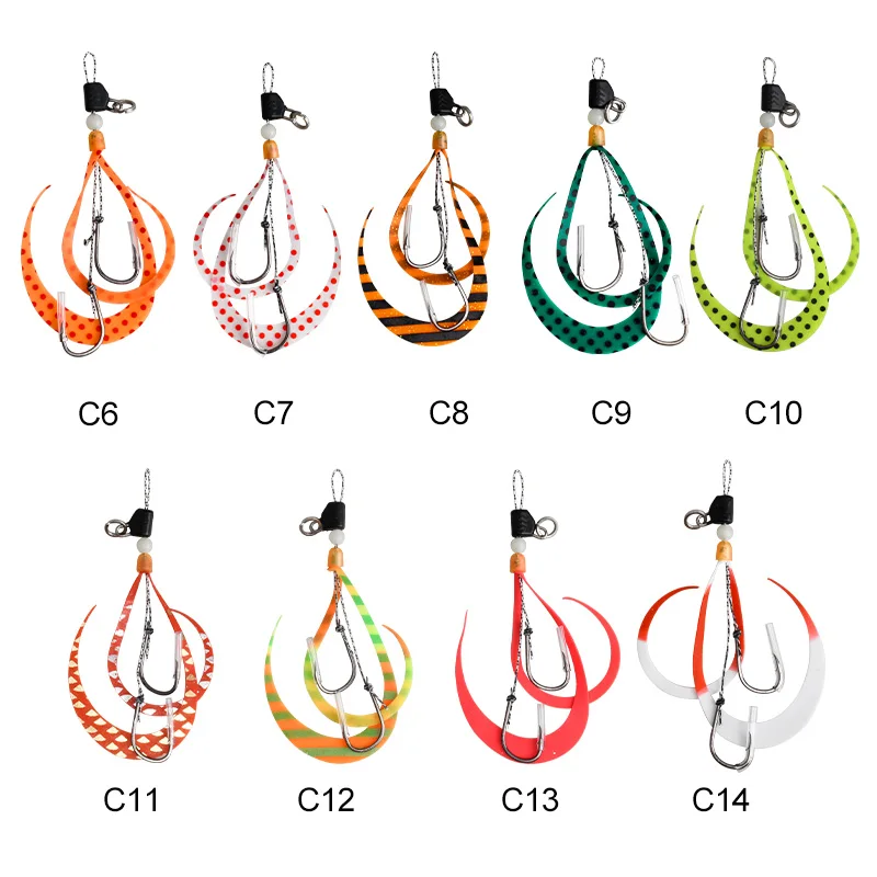 Anzuelos jig head con doble anzuelo cabeza calabaza Blazing Moon - imagen 3