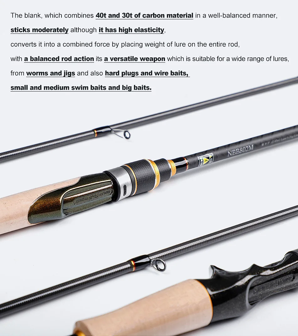 Pesca en río con la caña NOEBY Infinite A7 Sense en acción