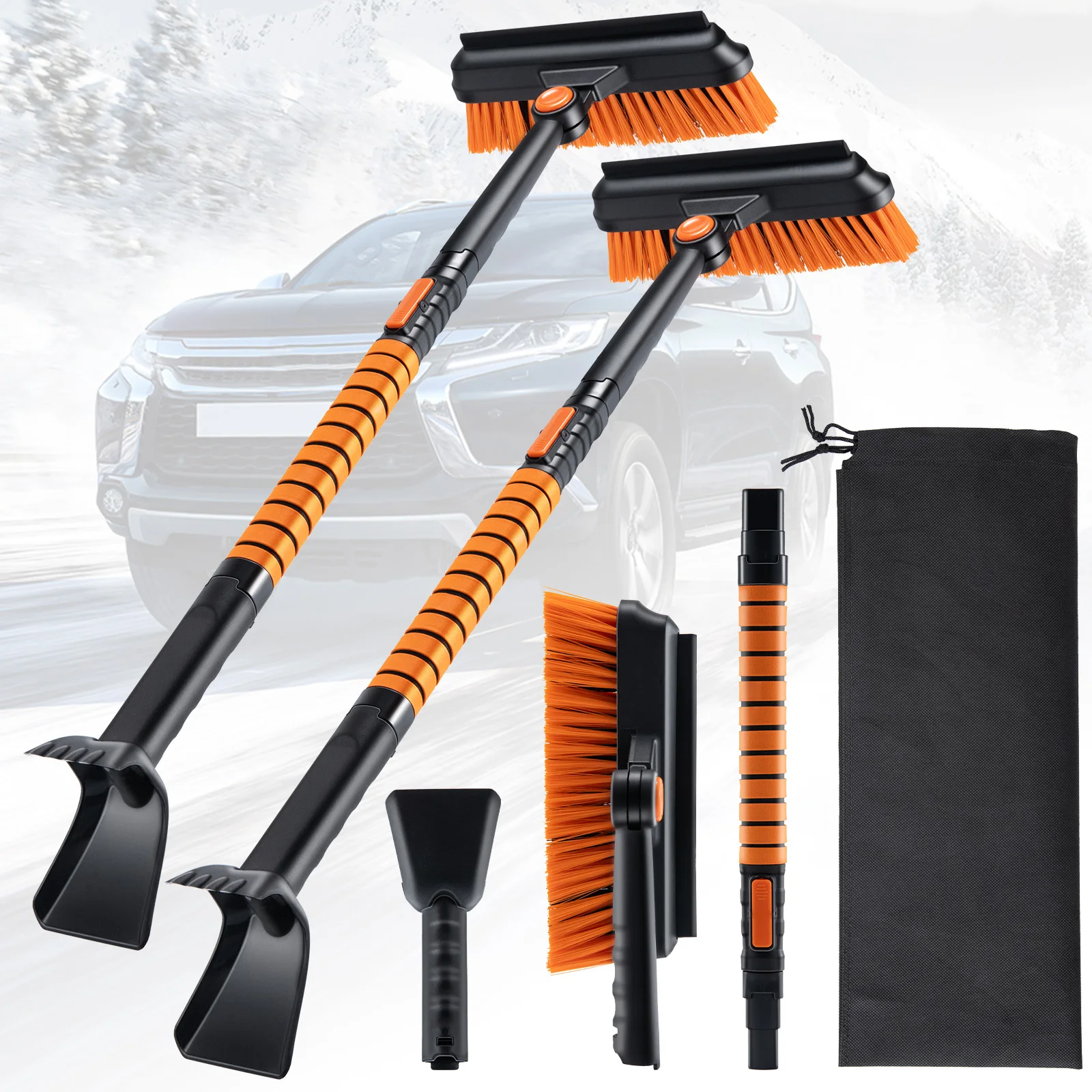 Herramienta de invierno para coche con pala y accesorios