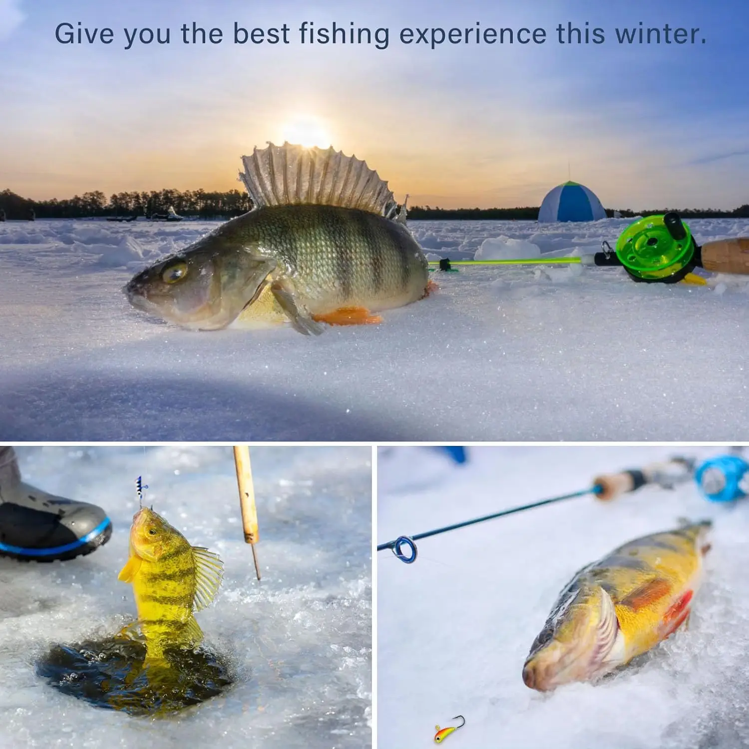 ICERIO Jig Head hielo UV – Señuelos duros para trucha, walleye y pike - imagen 4