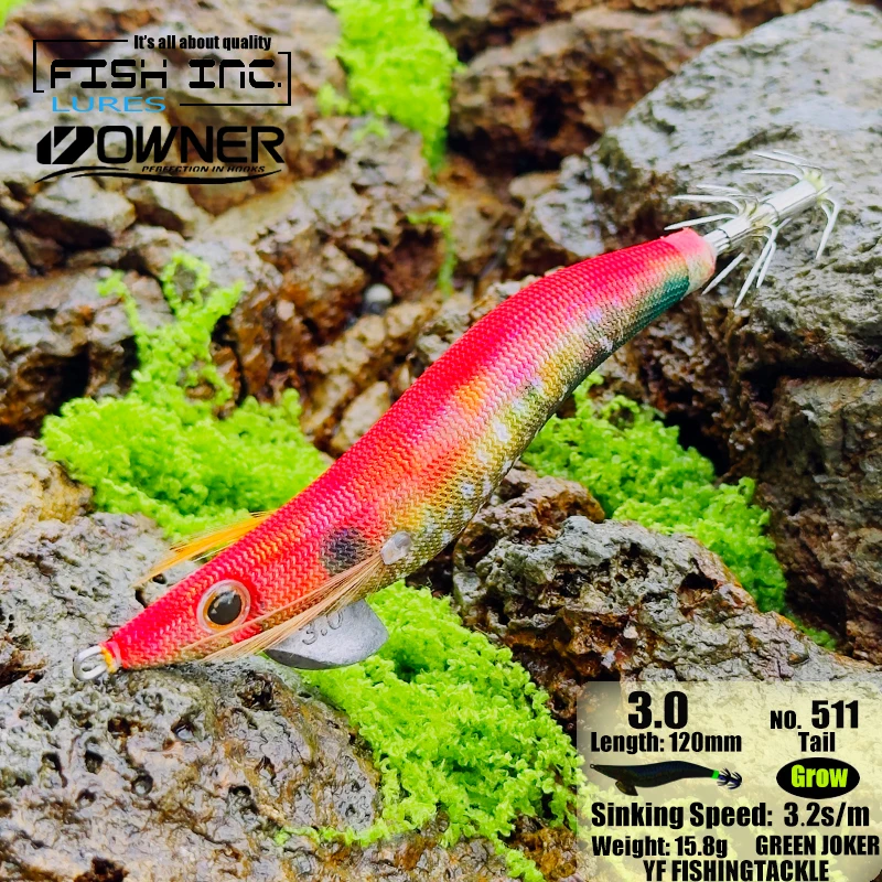 FISH INC Jigs de calamar 3,0 EGI - Señuelo de madera - imagen 5