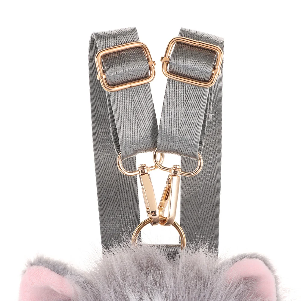 Mochila de gato realista de peluche suave para muñeca adorable - imagen 4