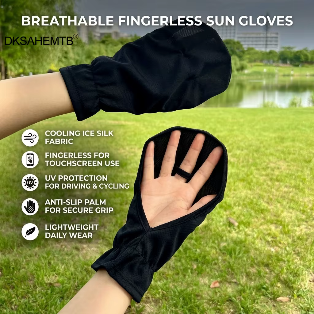 Guantes sin dedos UV transpirables para pesca y conducción mujer - imagen 3
