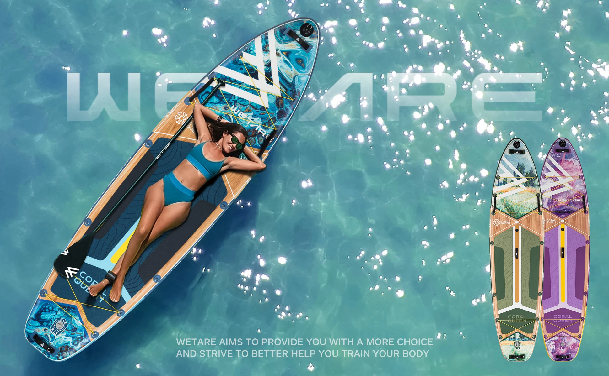 Tabla de paddle surf inflable WETARE Europa vista superior