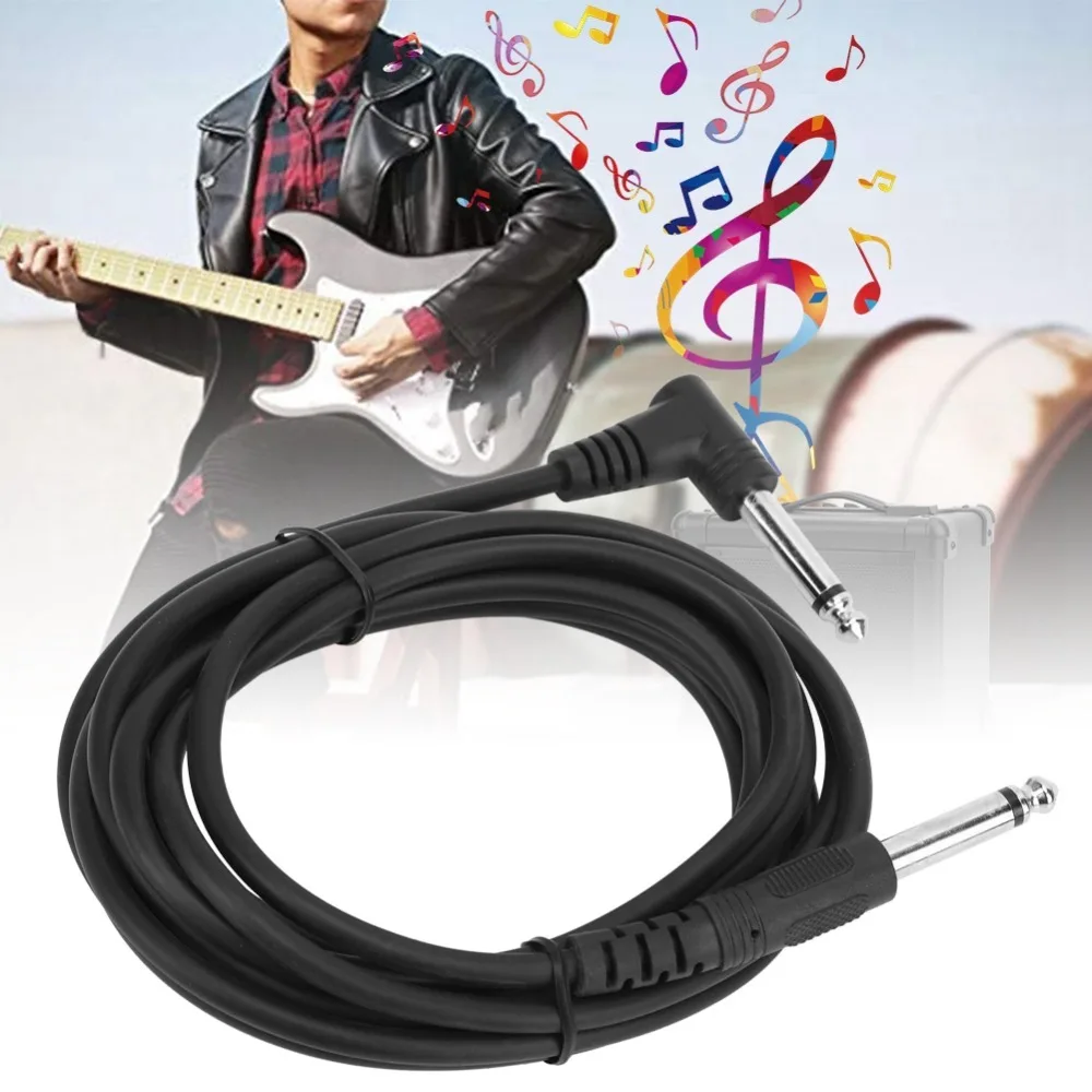 Cable de guitarra con conector jack 6,35 mm en ángulo recto, PVC - imagen 2
