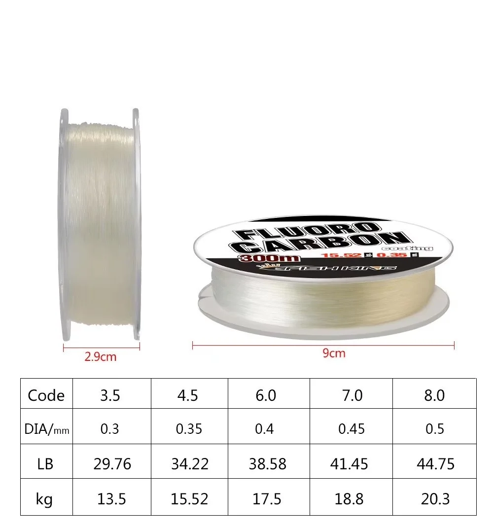 Línea fluorocarbono de hundimiento con recubrimiento fibra de carbono - imagen 4