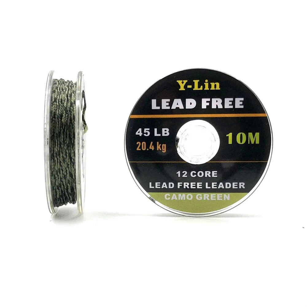 Montaje de línea leadcore con accesorios de pesca
