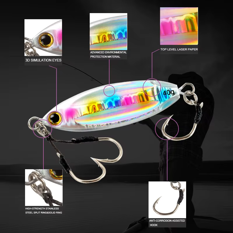 Letoyo Jig Metálico Luminoso – Señuelo para Pesca en Mar - imagen 3