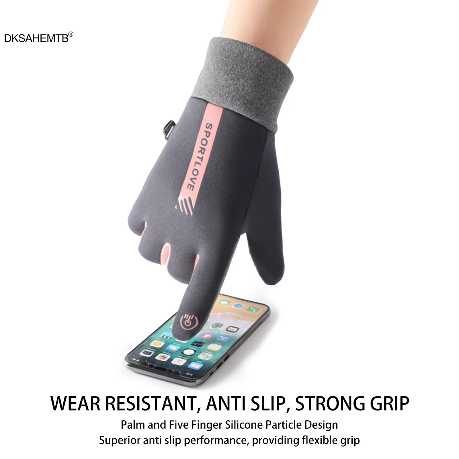 Guantes térmicos de pesca con pantalla táctil, cortaviento