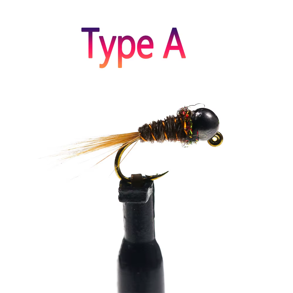 Bimoo Jig Head Tungsteno – Cebo ninfa Pheasant Tail para trucha - imagen 2