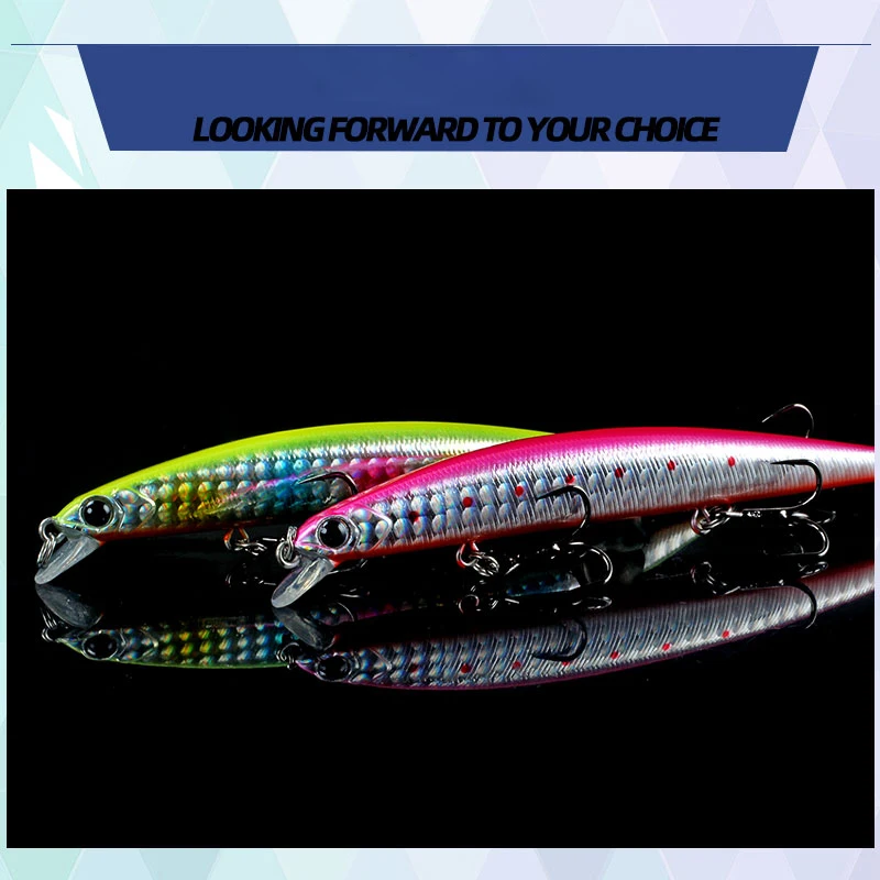 LETOYO Minnow flotante de lanzamiento largo para lubina y lucio - imagen 5