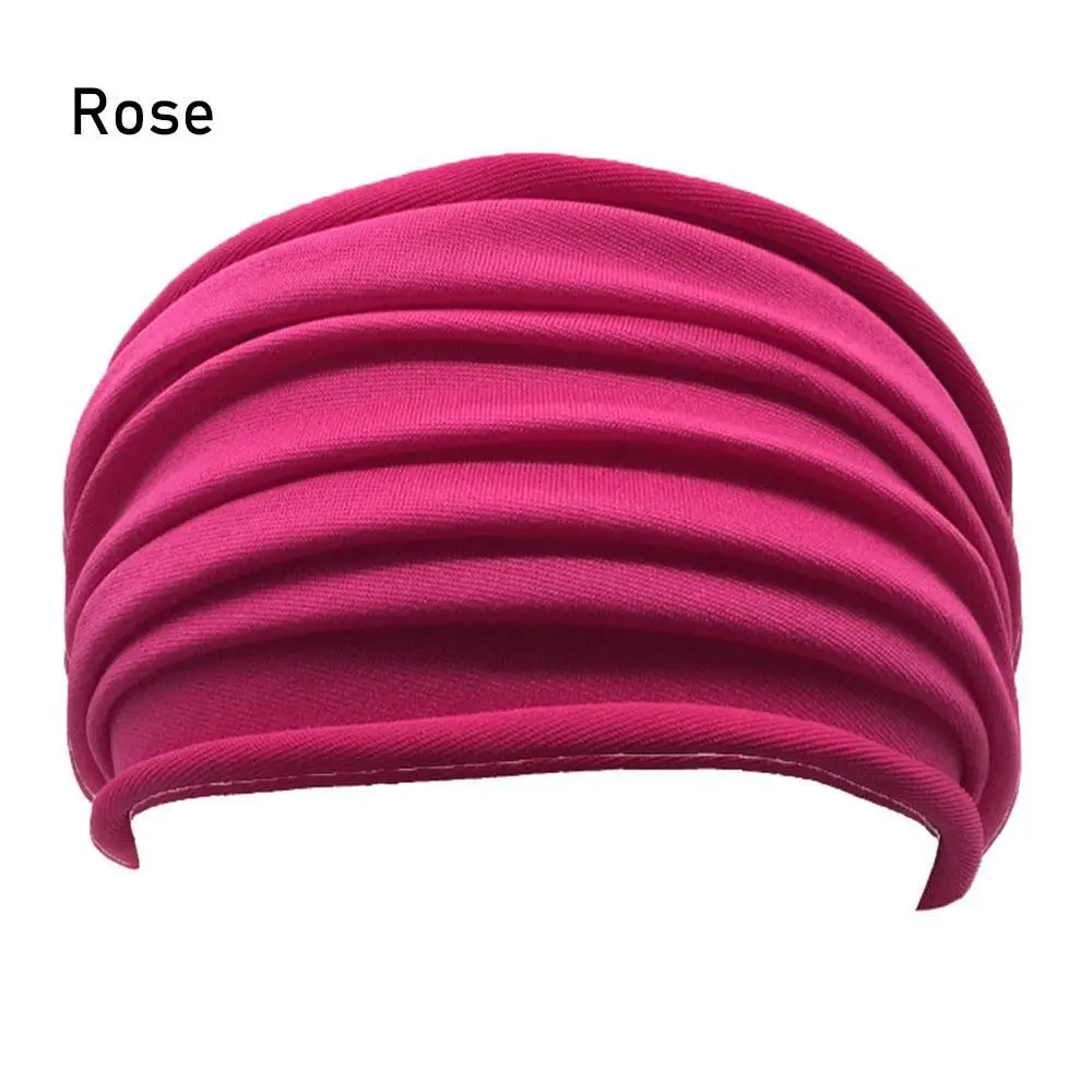 Diadema elástica antideslizante de turbante ancho para deporte