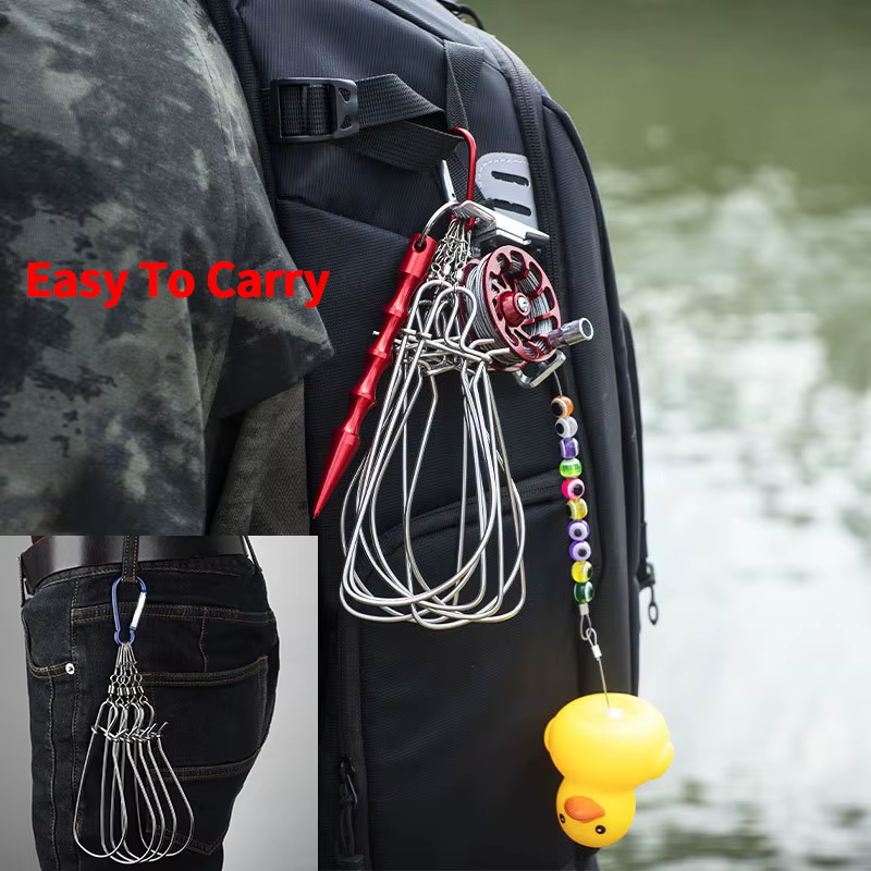 Cinturón de pesca con cable de acero inoxidable y hebilla de seguridad - imagen 3