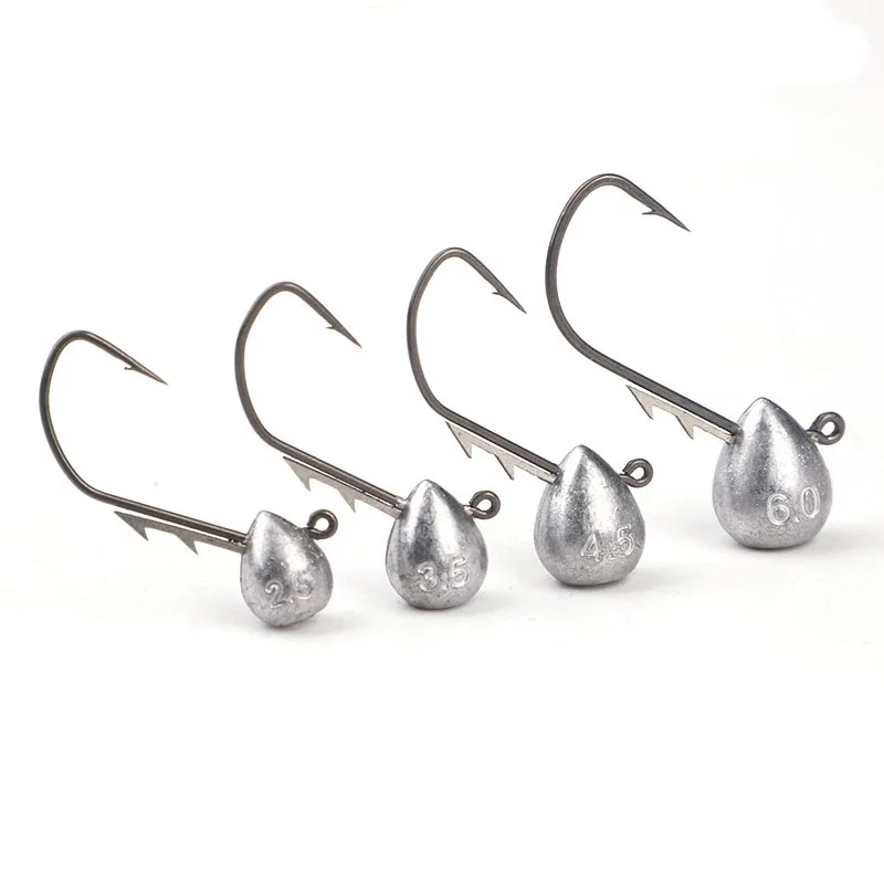 Anzuelos Jig Head con púas para vinilo, pez roca, trucha y señuelo - imagen 2